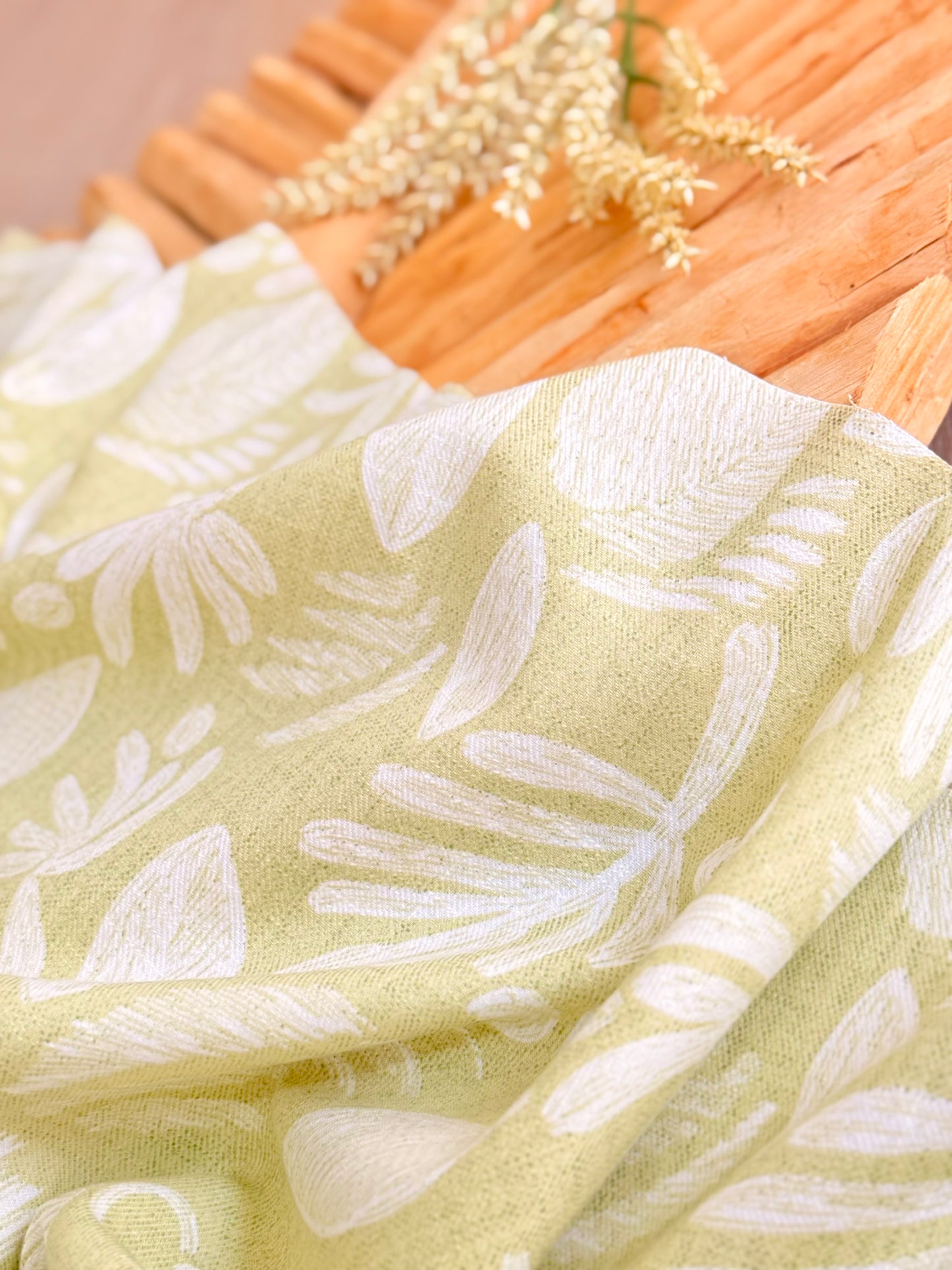 Printed Linen Slub Wild Strokes