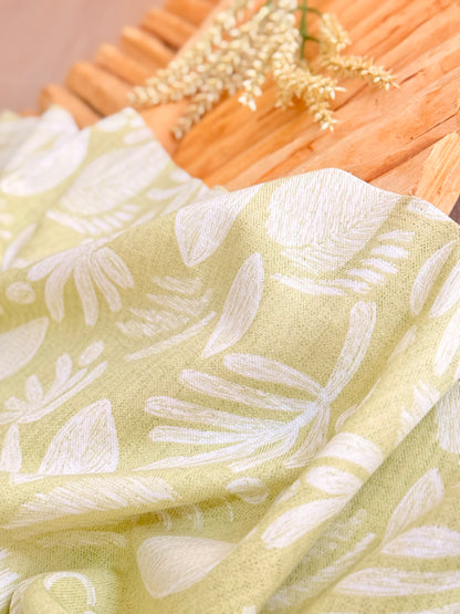 Printed Linen Slub Wild Strokes