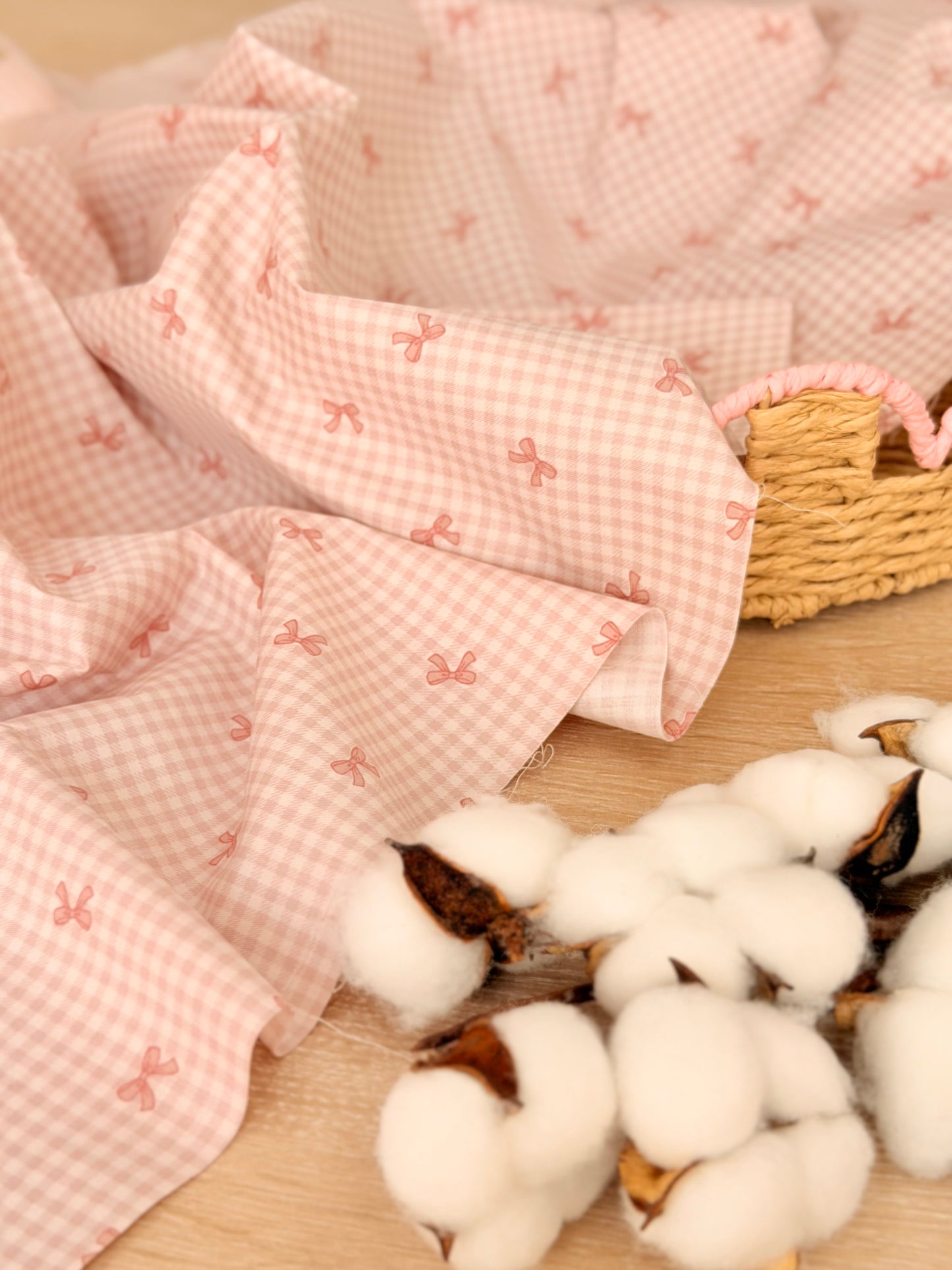 Cotton Twill Bow Vichy