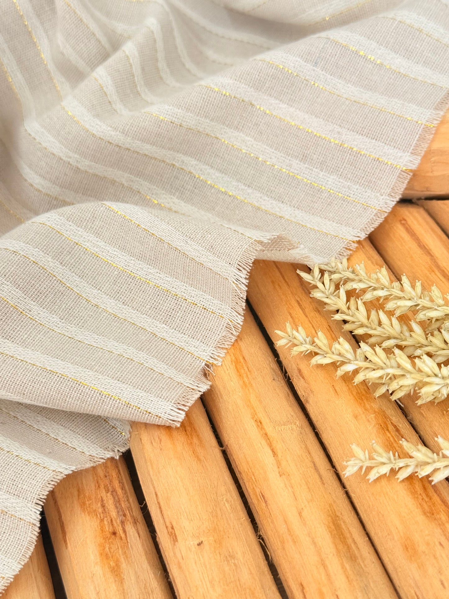 Artisanal Linen Lurex Stripes