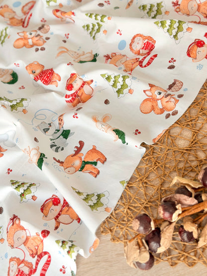 Cotton Twill Woodland Christmas