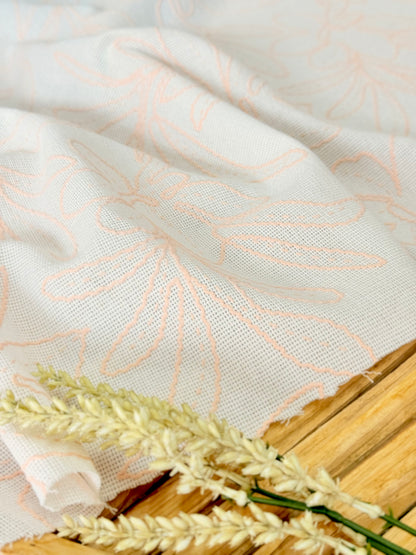 Artisanal Printed Linen Quiet Embroidery