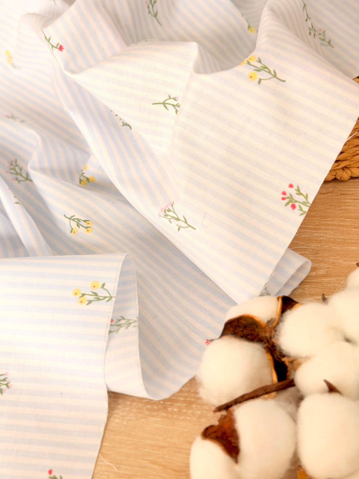 Printed Cotton Blue Blossom