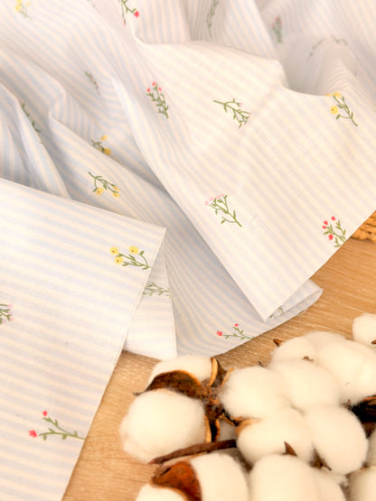 Printed Cotton Blue Blossom