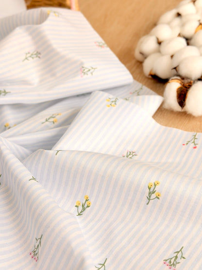 Printed Cotton Blue Blossom