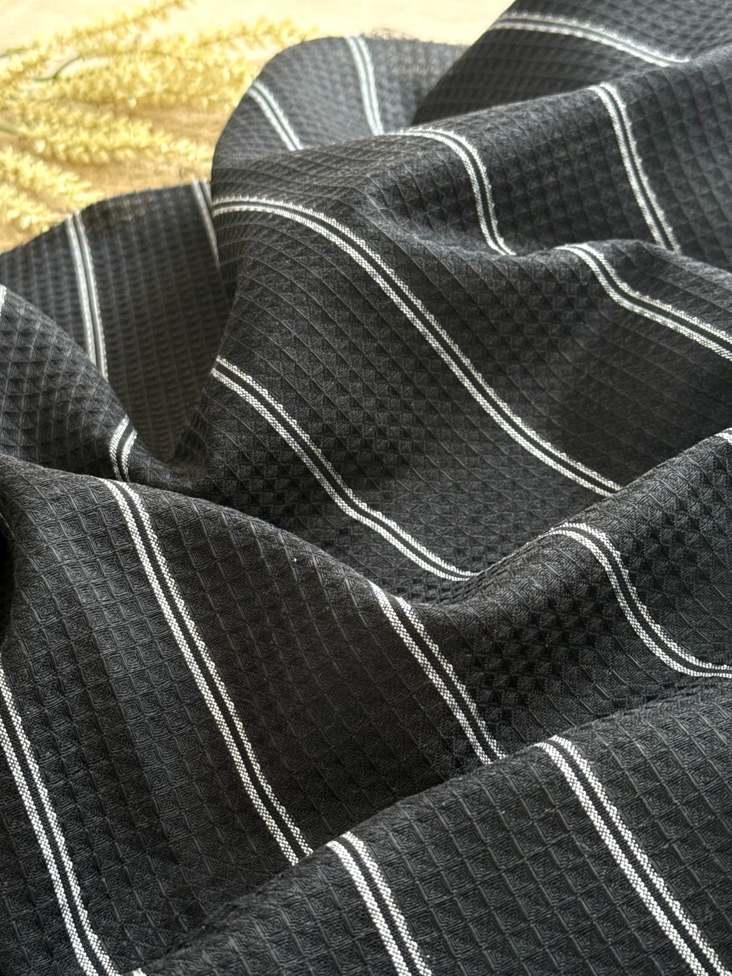 Waffle Fabric Coastal Texture