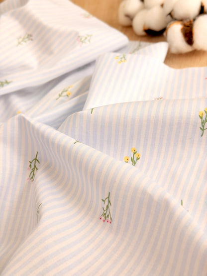 Printed Cotton Blue Blossom