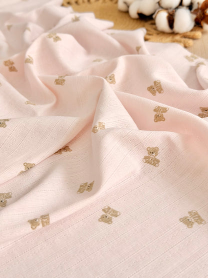 Printed Cotton Jersey Little Teddy