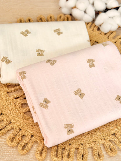 Printed Cotton Jersey Little Teddy