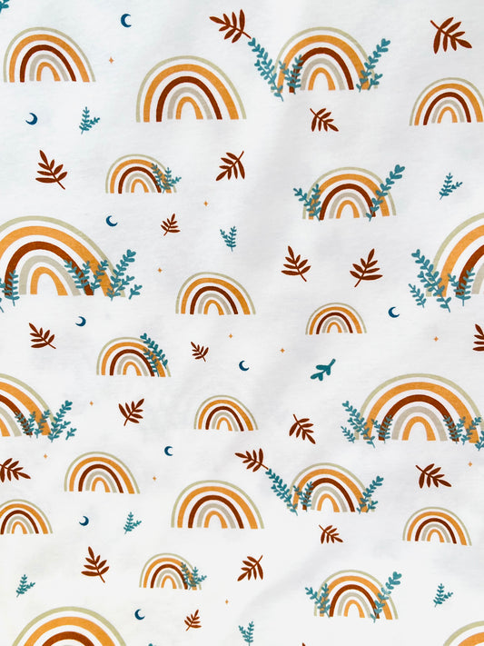 Printed Cotton Jersey Rainbow