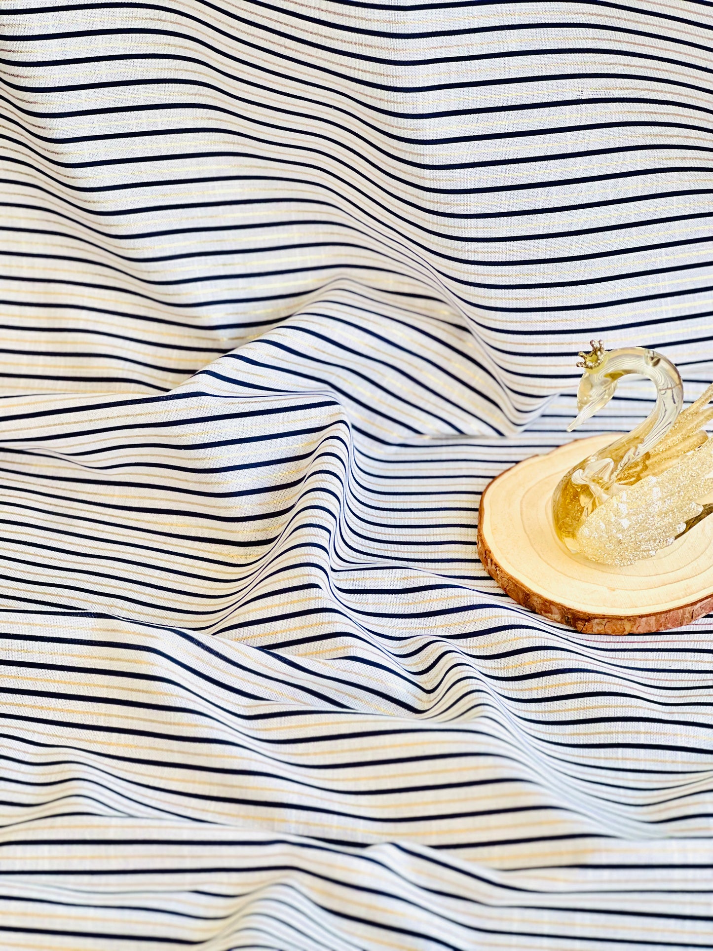 Printed Linen Foil Stripes