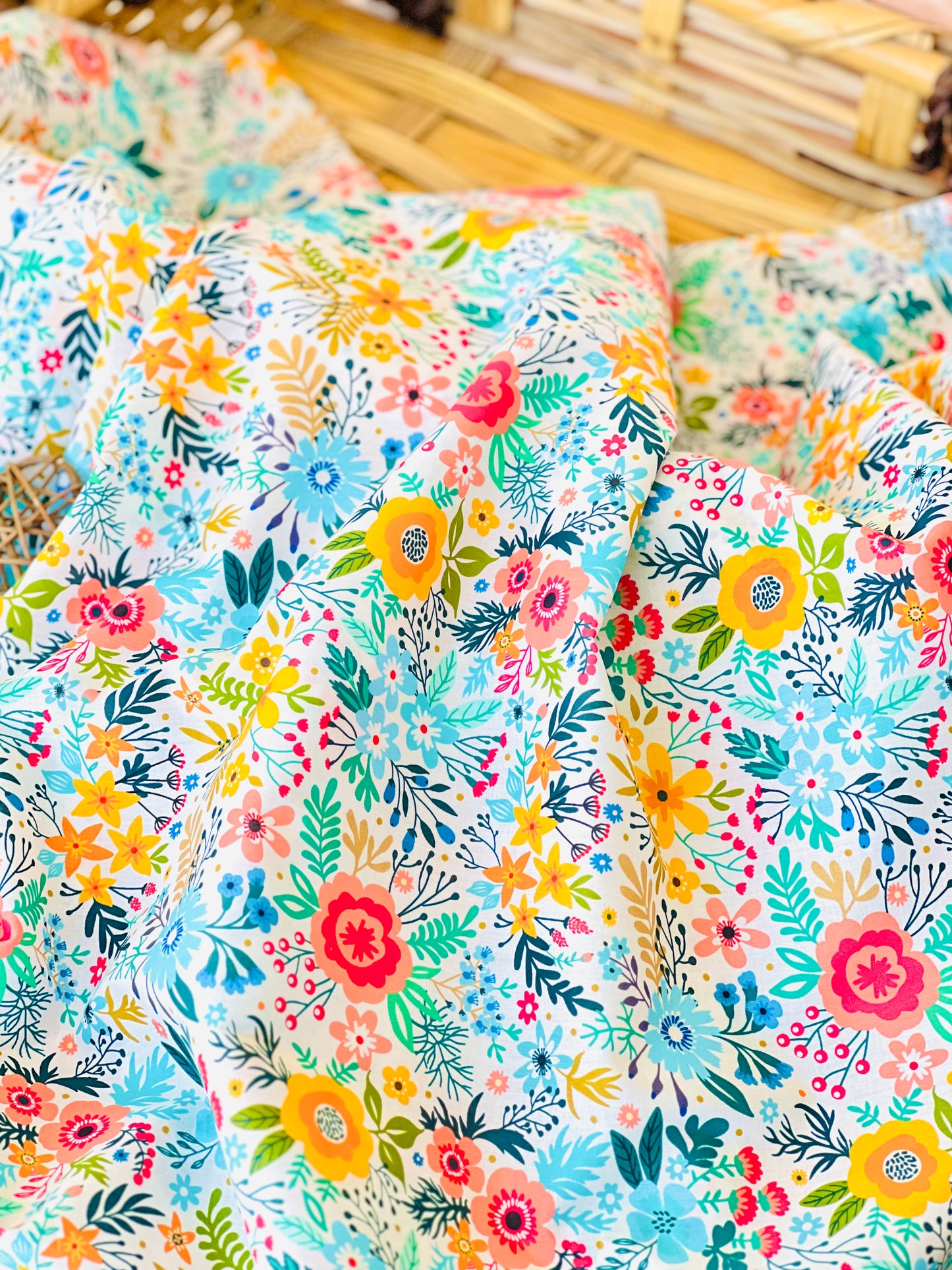 Printed Cotton Flowers 08