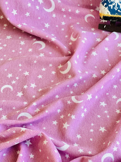 Printed Waffle Fabric Stars