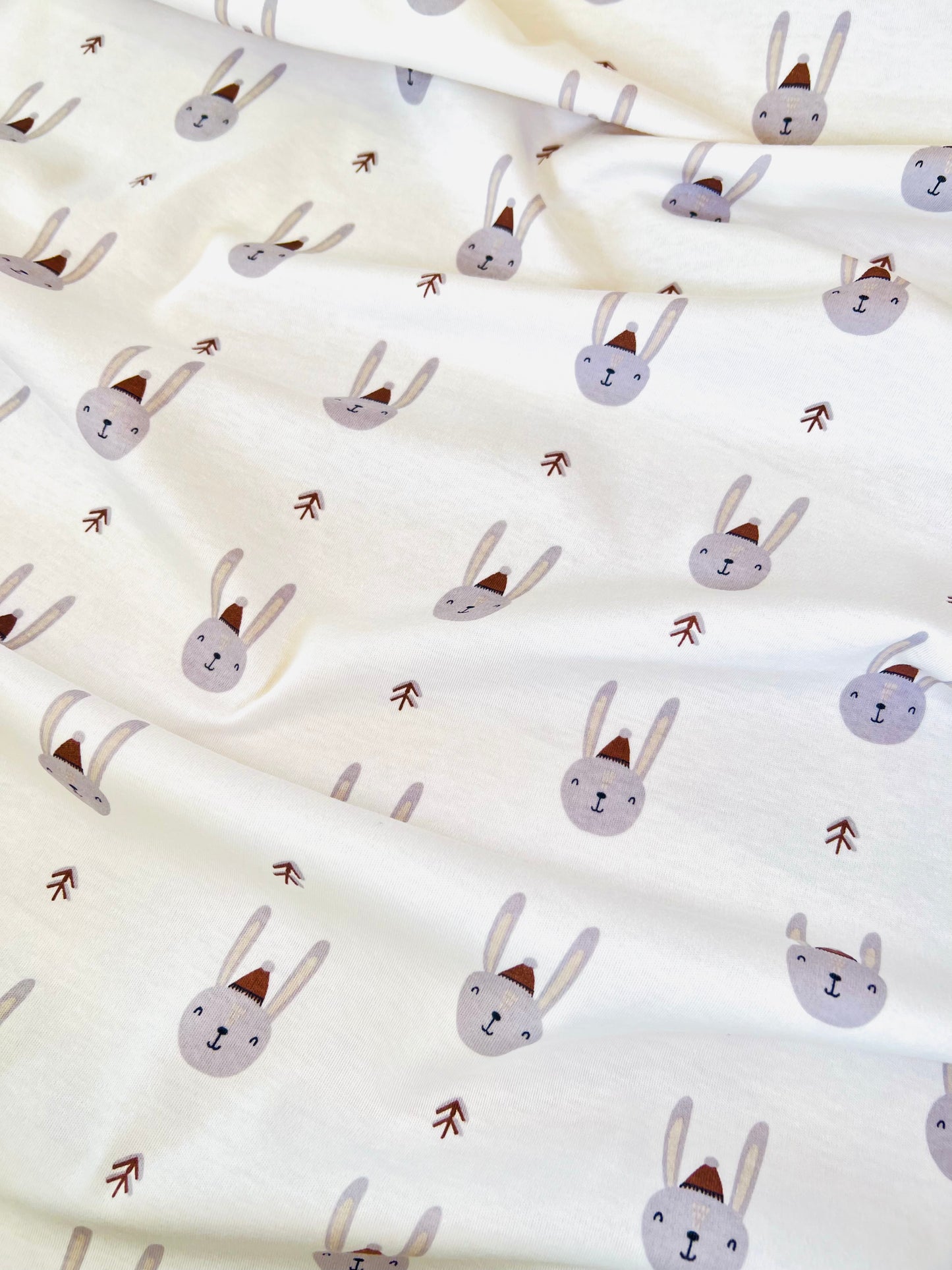 Printed Cotton Jersey Rabbit