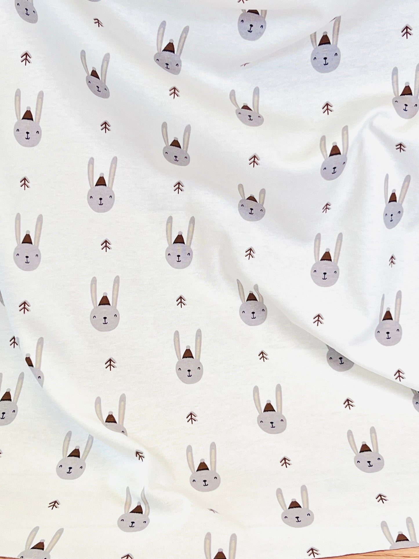 Printed Cotton Jersey Rabbit