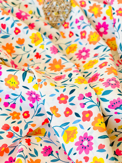 Printed Cotton Flowers 01