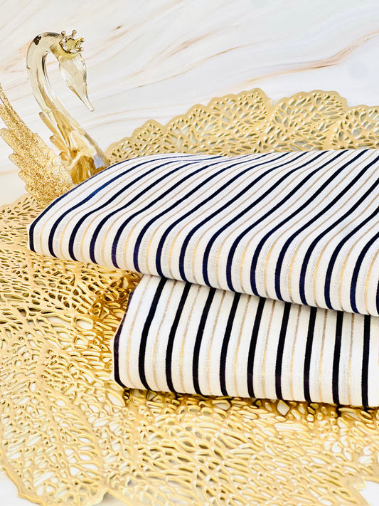 Printed Linen Foil Stripes