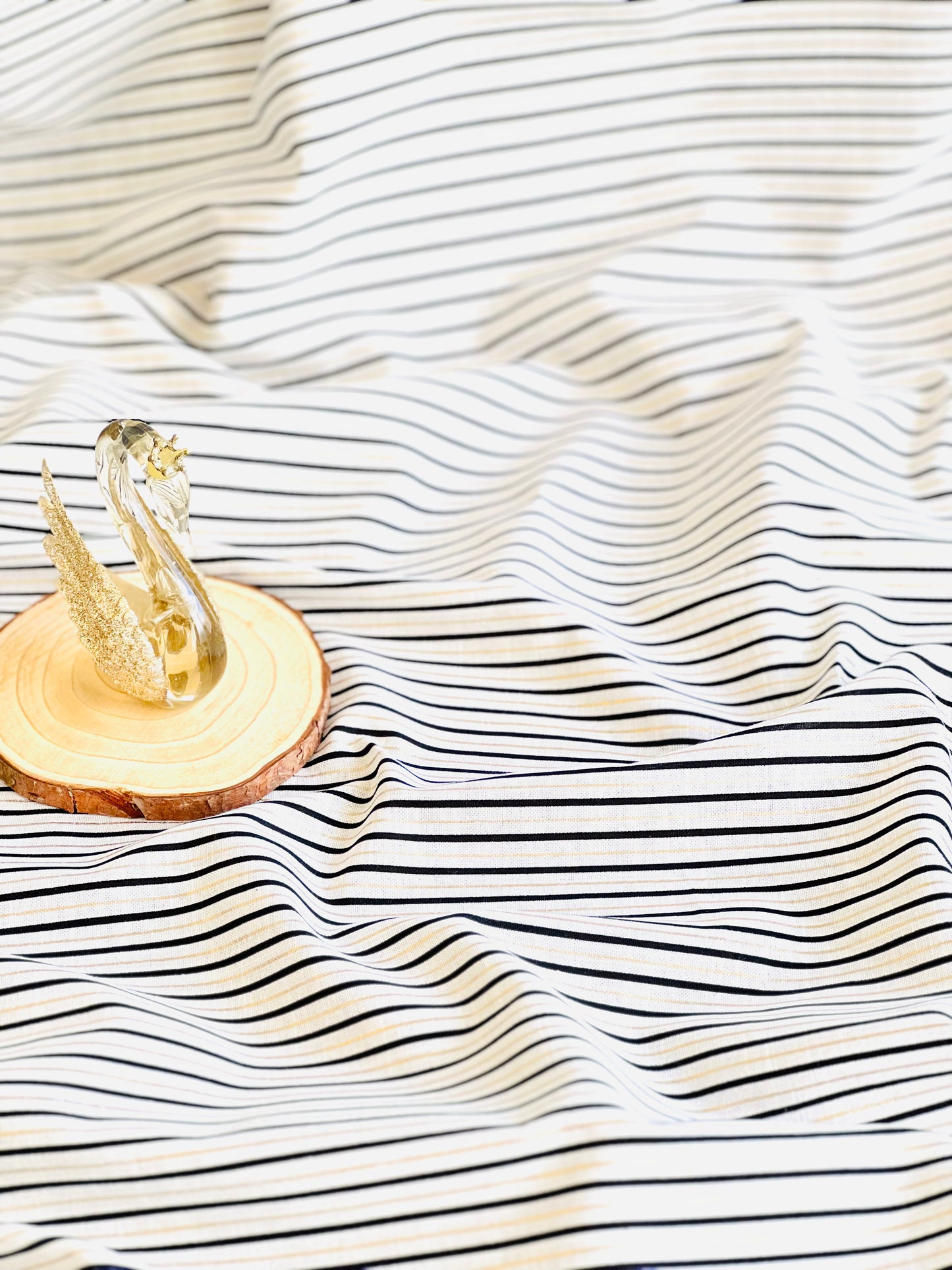 Printed Linen Foil Stripes