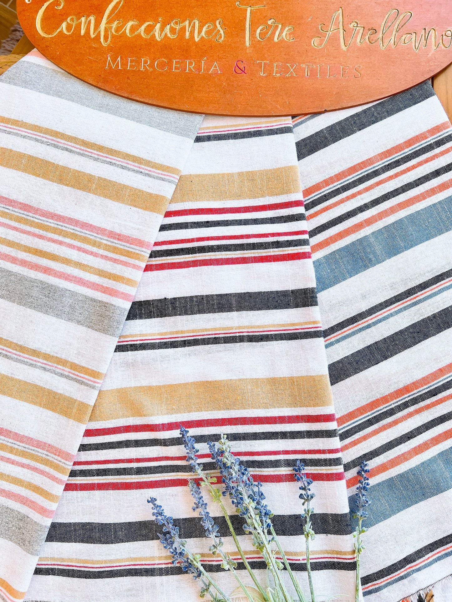 Printed Linen Stripes 03