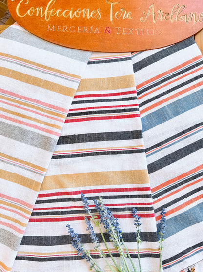 Printed Linen Stripes 03