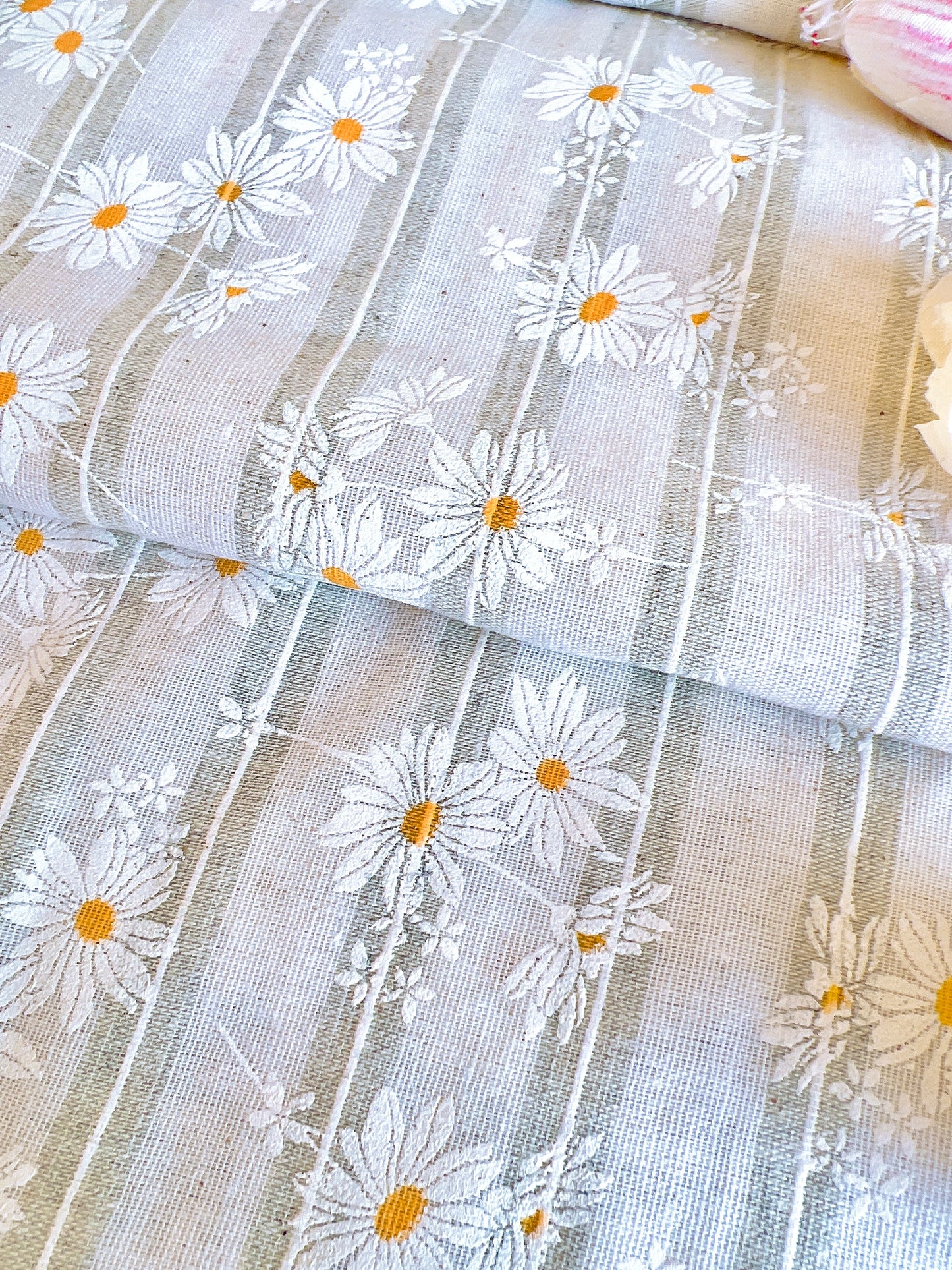 Printed Cotton Stripes Daisy