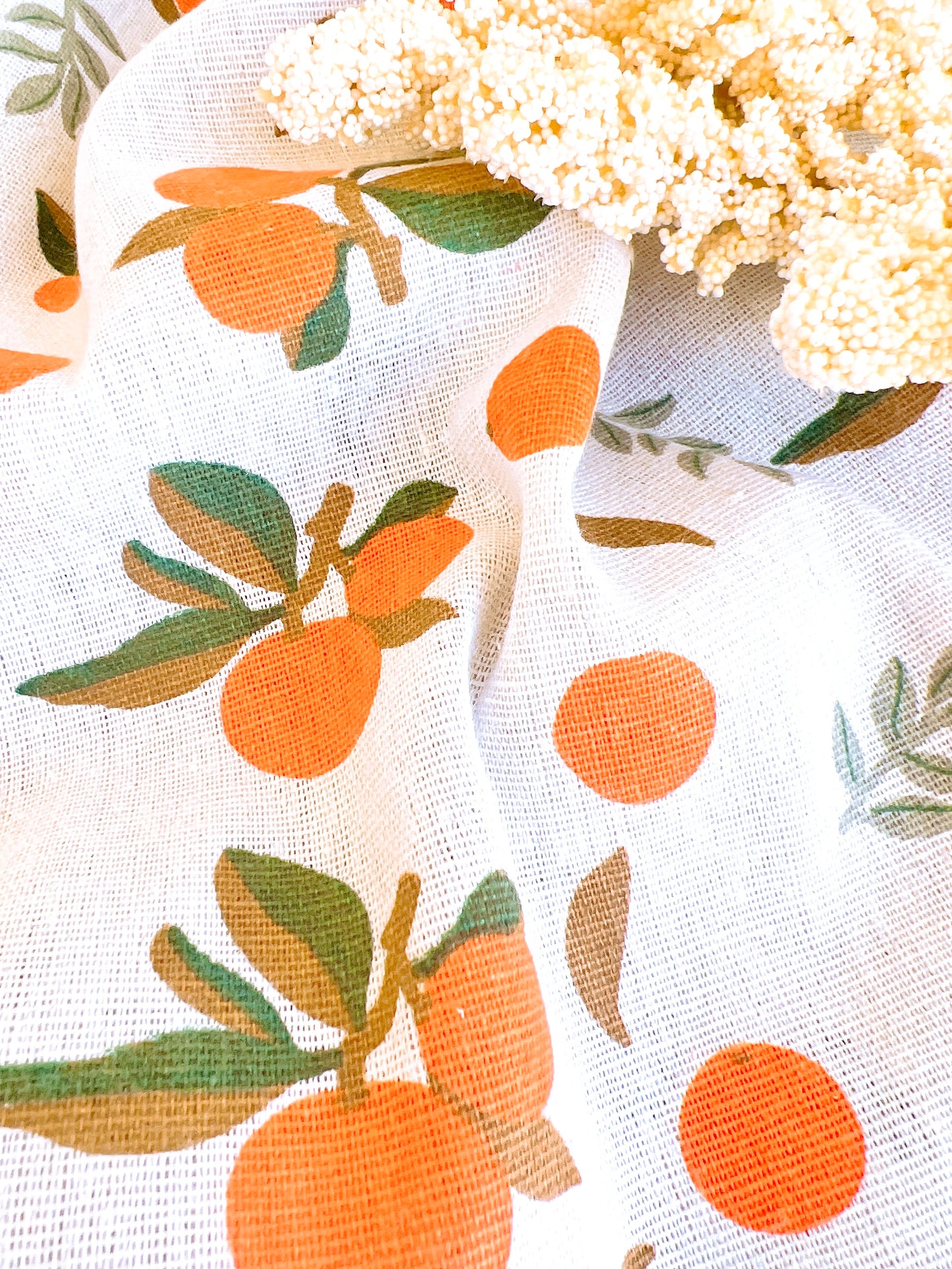 Printed Semi Linen Orange