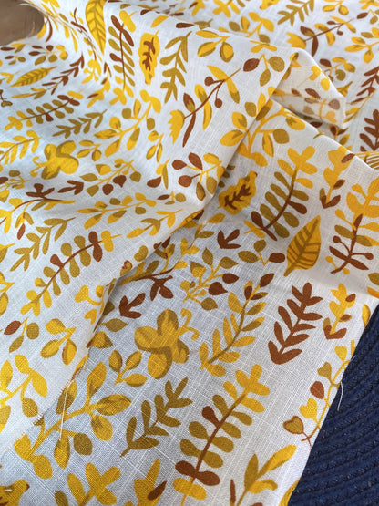 Printed Linen Leaves