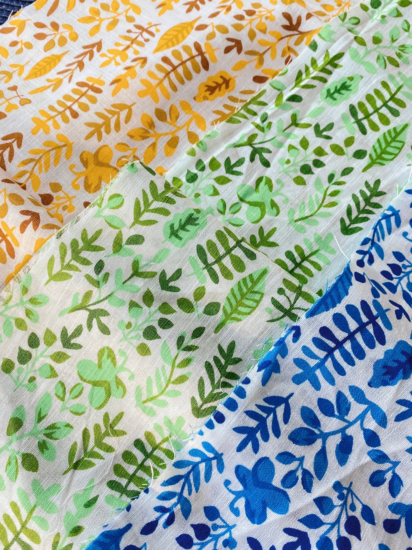 Printed Linen Leaves