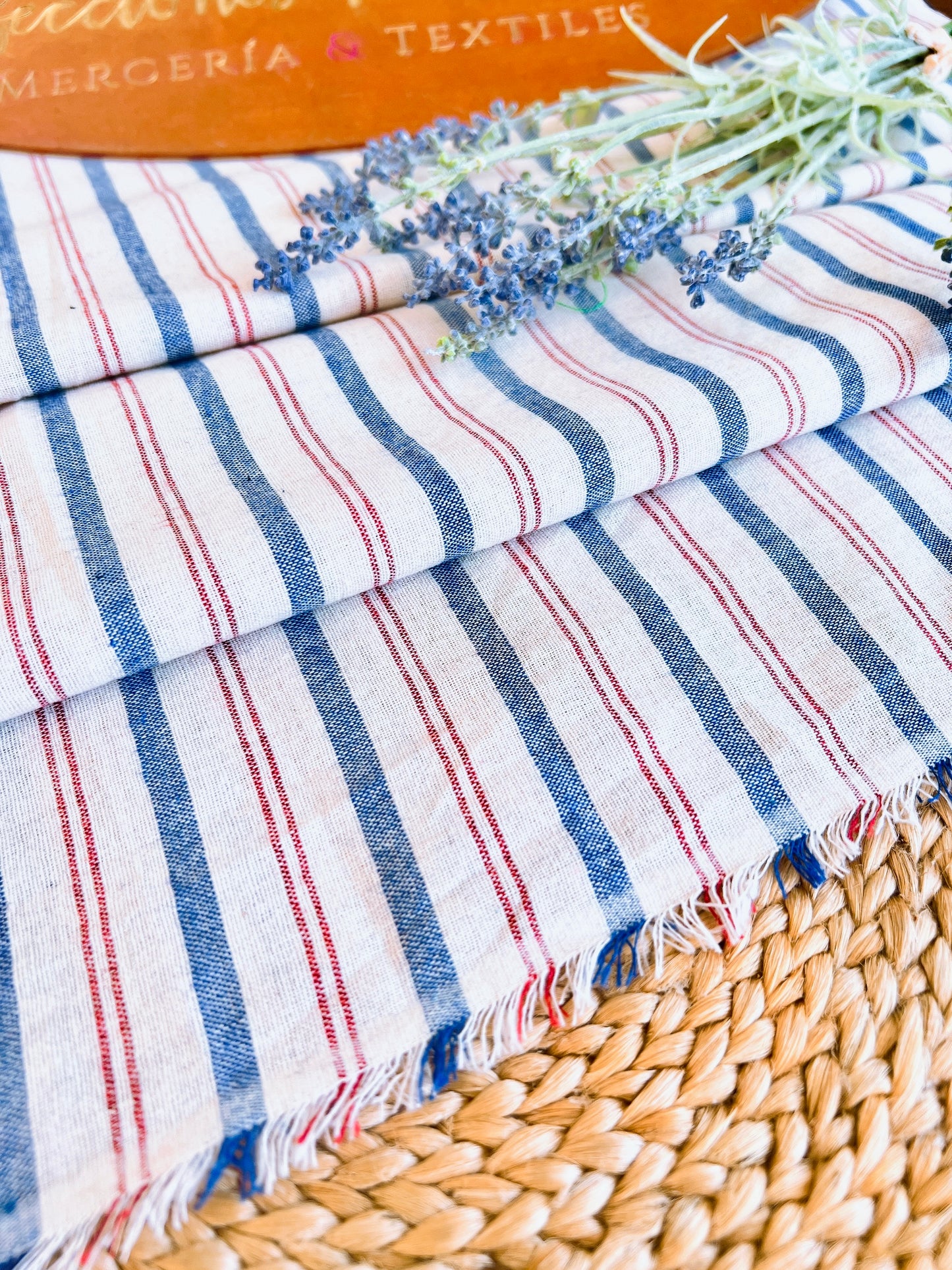 Printed Linen Stripes 01