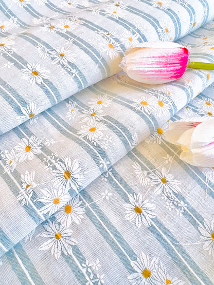 Printed Cotton Stripes Daisy