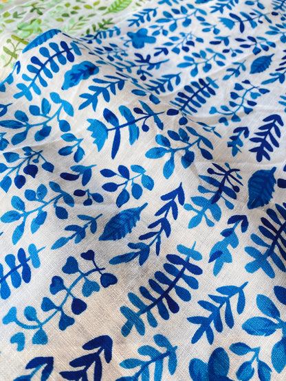 Printed Linen Leaves