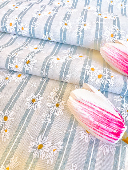 Printed Cotton Stripes Daisy