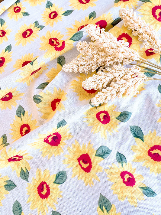 Printed Semi Linen Sunflower