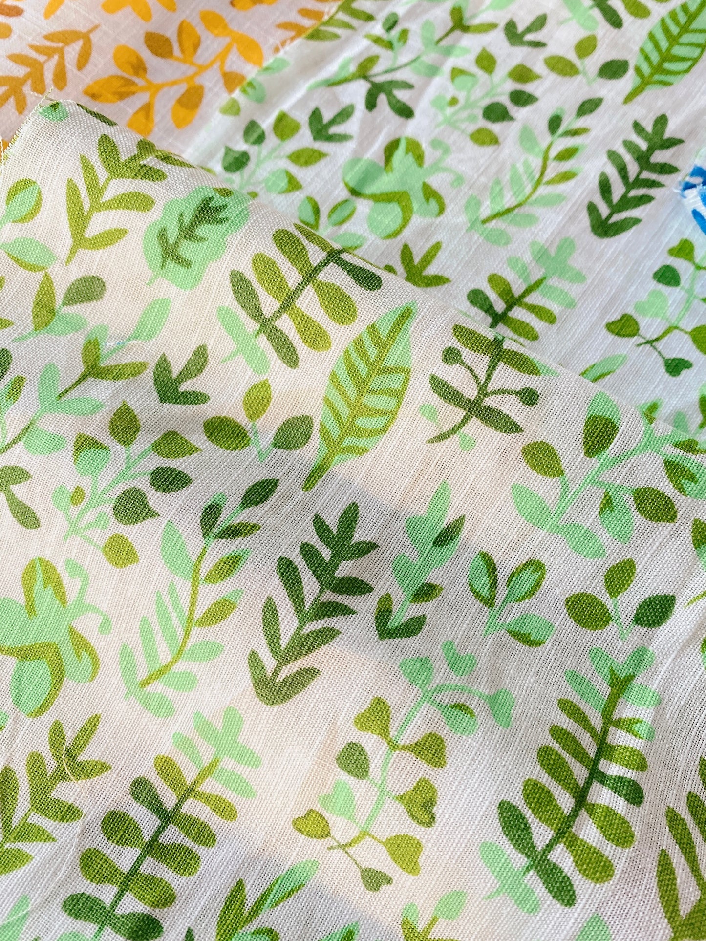 Printed Linen Leaves