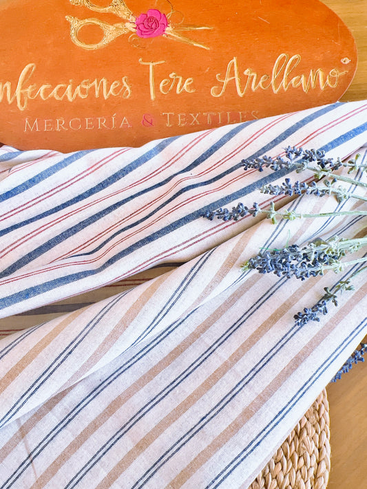 Printed Linen Stripes 01