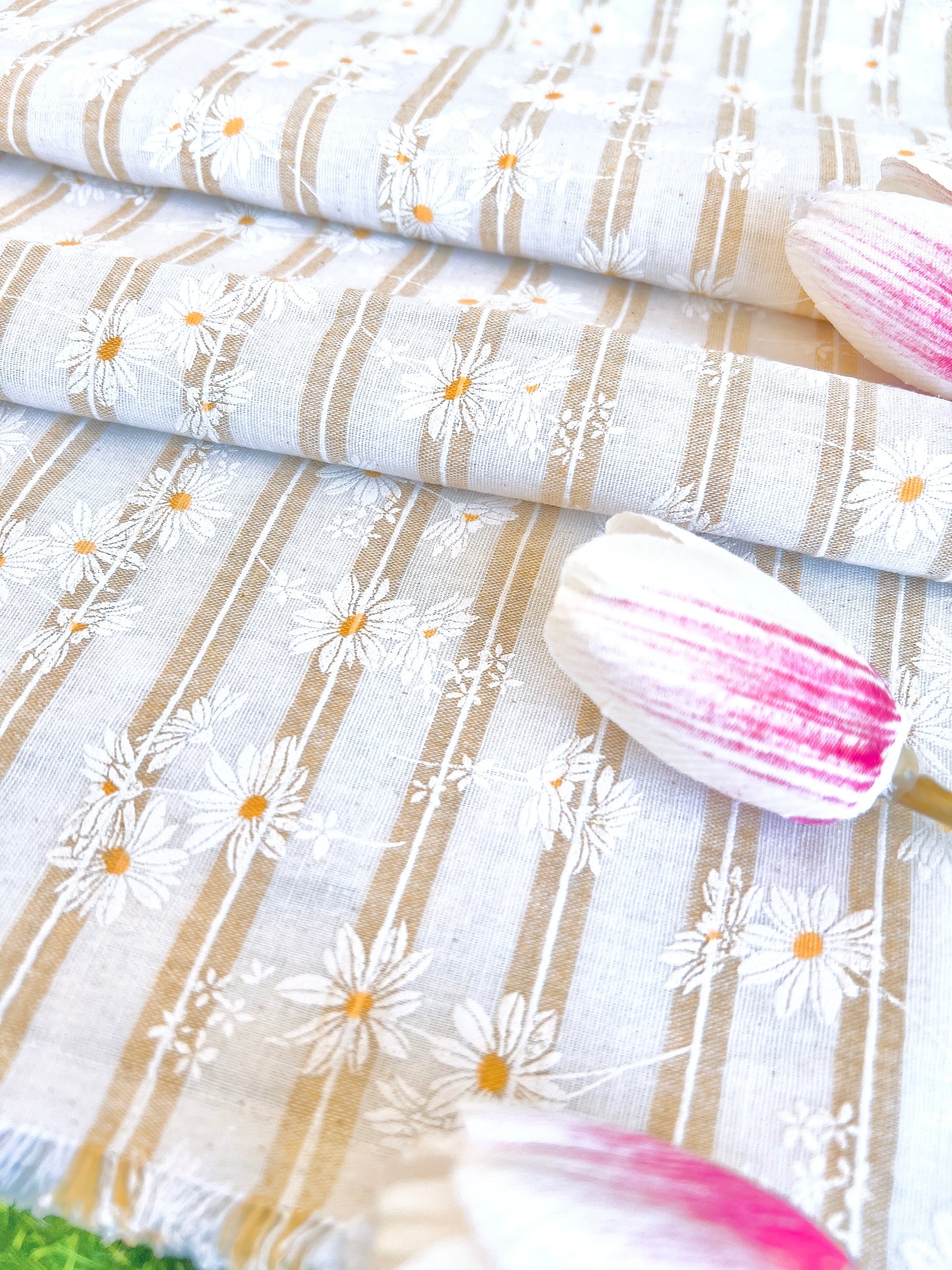 Printed Cotton Stripes Daisy